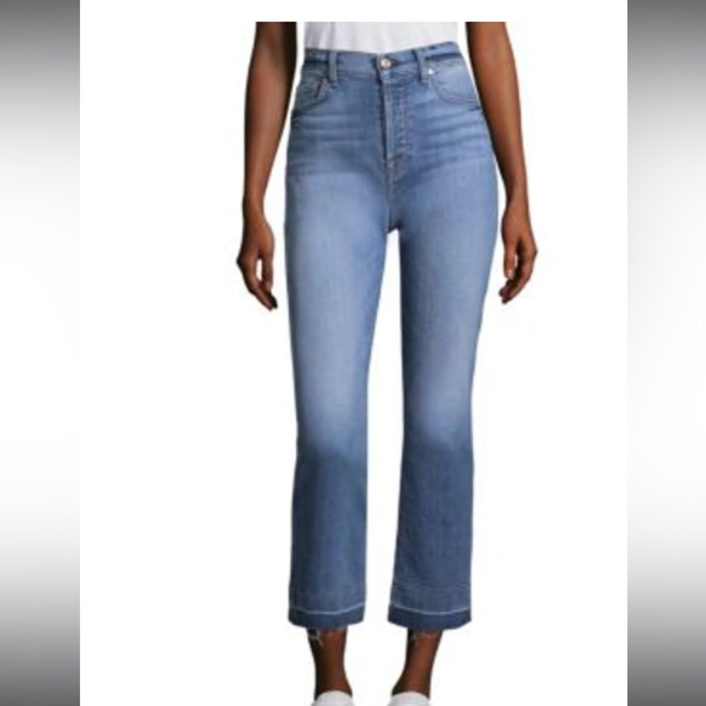 7 For All Mankind Jeans 23 Edie Released Hem Straight East Village Button‎ Fly